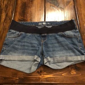 Maternity jean shorts size:10 old navy